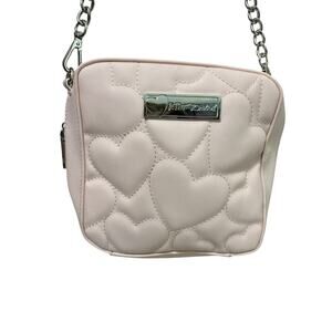 Betsey Johnson Pink Heart Quilted Shoulder Bag